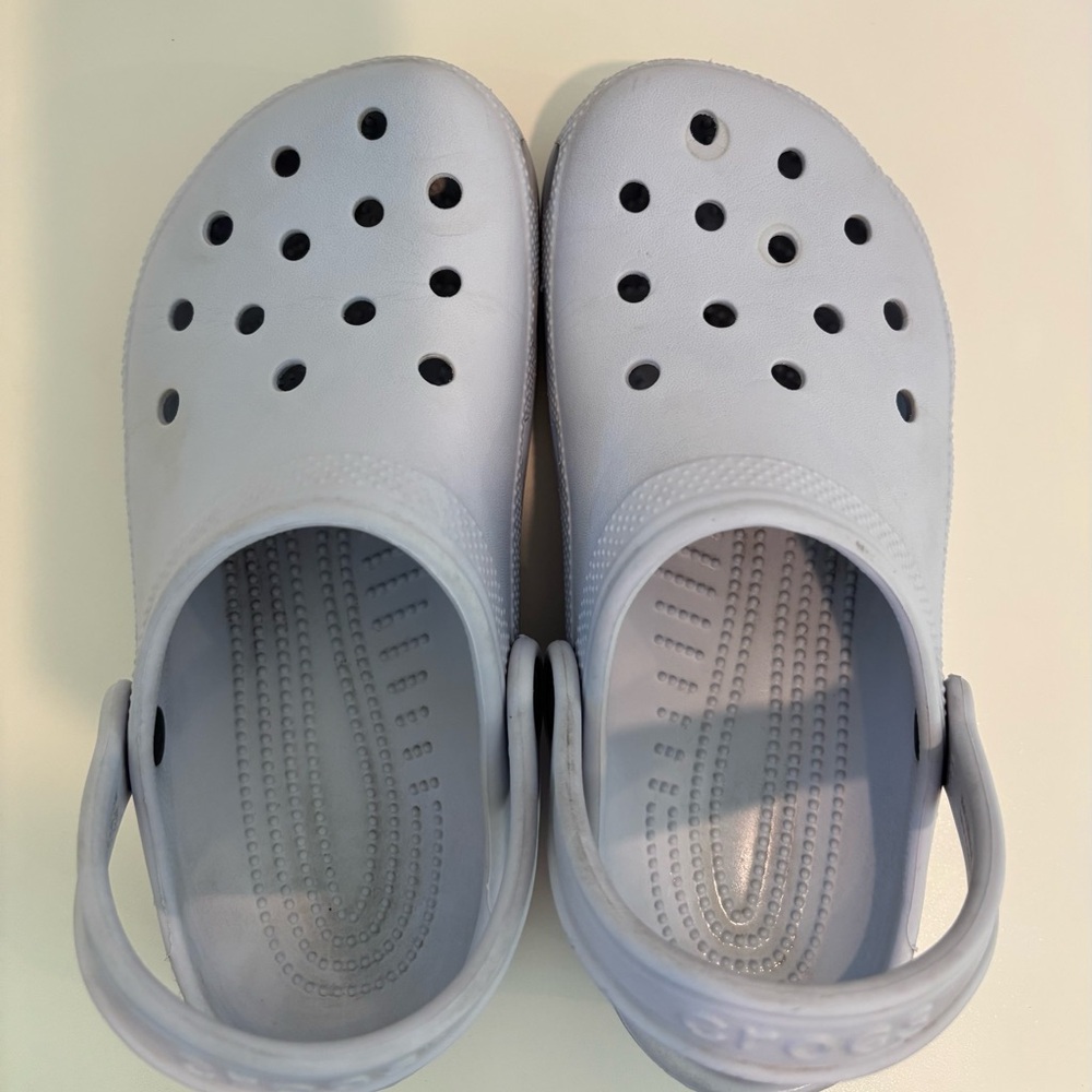 CROCS Gray Sandals with Perforated Design